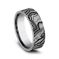 The Explorer Men's Wedding Band in Tungsten - 7mm Width by Forge