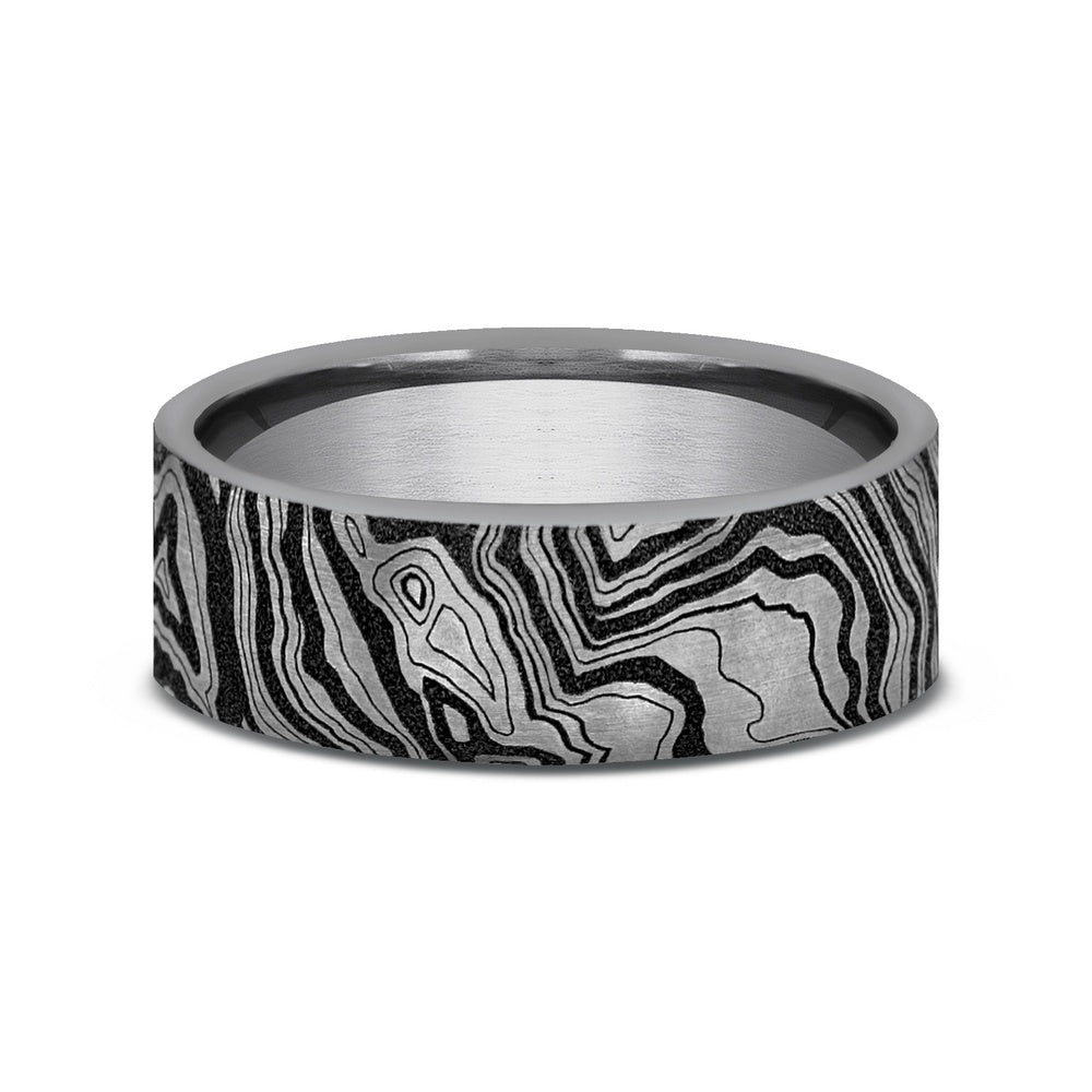The Explorer Men's Wedding Band in Tungsten - 7mm Width by Forge