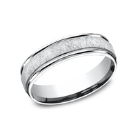 The Ezra Men's Wedding Band in White Cobalt - 6.5mm Width by Forge