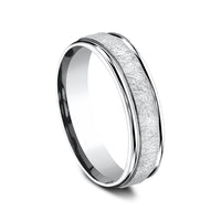 The Ezra Men's Wedding Band in White Cobalt - 6.5mm Width by Forge