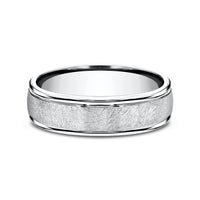The Ezra Men's Wedding Band in White Cobalt - 6.5mm Width by Forge