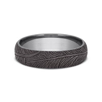 The Falcon Men's Wedding Band in Grey Tantalum - 6mm Width by Tantalum