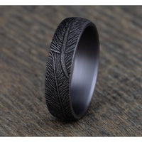 The Falcon Men's Wedding Band in Grey Tantalum - 6mm Width by Tantalum