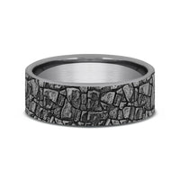 The Flagstone Men's Wedding Band in Grey Tantalum - 7mm Width by Brook and Branch