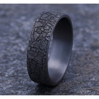 The Flagstone Men's Wedding Band in Grey Tantalum - 7mm Width by Brook and Branch