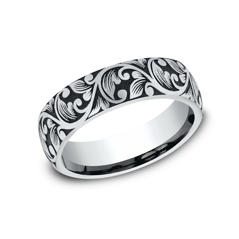The Forum Men's Wedding Band in 14K White Gold - 6mm Width by Benchmark