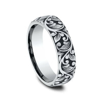 The Forum Men's Wedding Band in 14K White Gold - 6mm Width by Benchmark