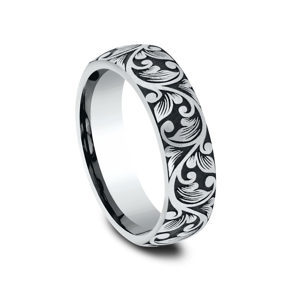 The Forum Men's Wedding Band in 14K White Gold - 6mm Width by Benchmark