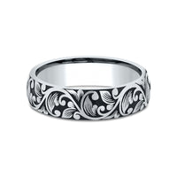 The Forum Men's Wedding Band in 14K White Gold - 6mm Width by Benchmark