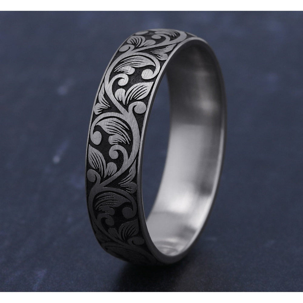 The Forum Men's Wedding Band in 14K White Gold - 6mm Width by Benchmark
