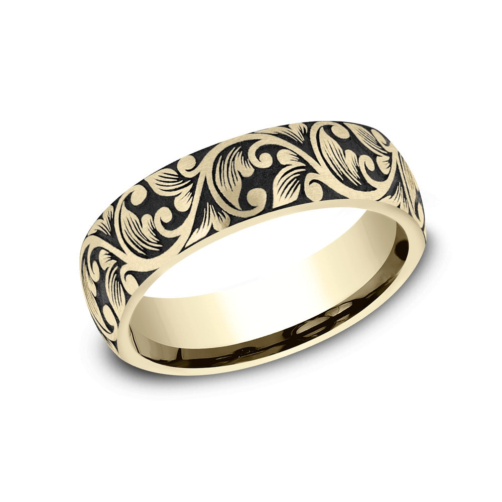 The Forum Men's Wedding Band in 14K Yellow Gold - 6mm Width by Benchmark