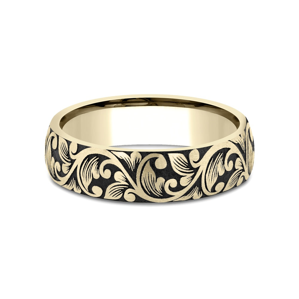 The Forum Men's Wedding Band in 14K Yellow Gold - 6mm Width by Benchmark