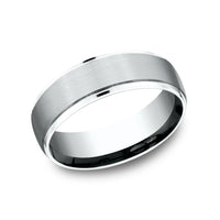 The Franklin Men's Wedding Band in 14K White Gold - 6.5mm Width by Benchmark