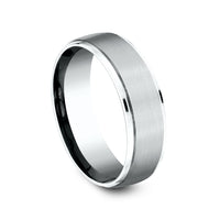 The Franklin Men's Wedding Band in 14K White Gold - 6.5mm Width by Benchmark