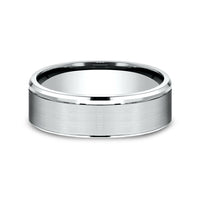 The Franklin Men's Wedding Band in 14K White Gold - 6.5mm Width by Benchmark