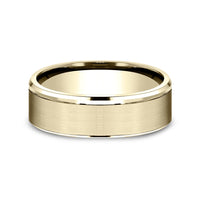 The Franklin Men's Wedding Band in 14K Yellow Gold - 6.5mm by Benchmark
