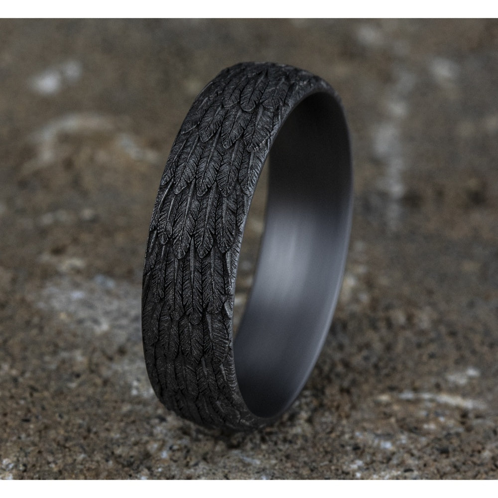 The Gabriel Men's Wedding Band in Grey Tantalum - 6mm Width by Tantalum