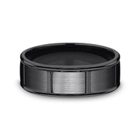 The Gambit Men's Wedding Band in Black Titanium - 7mm Width by Forge