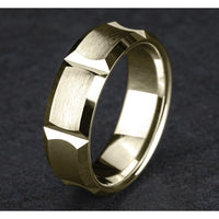 The Gauntlet Men's Wedding Band in 14K Yellow Gold - 7.5mm Width by Benchmark
