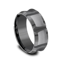 The Gauntlet Men's Wedding Band in Tantalum - 8mm Width by Tantalum