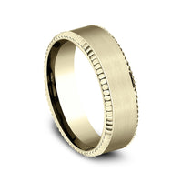 The General Men's Wedding Band in 14K Yellow Gold - 7mm Width by Benchmark