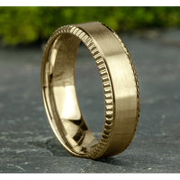 The General Men's Wedding Band in 14K Yellow Gold - 7mm Width by Benchmark