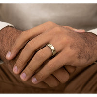 The General Men's Wedding Band in 14K Yellow Gold - 7mm Width by Benchmark