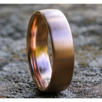The Genesis Men's Wedding Band in 14K Rose Gold - 6.5mm Width by Benchmark