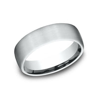 The Genesis Men's Wedding Band in 14K White Gold - 6.5mm Width by Benchmark