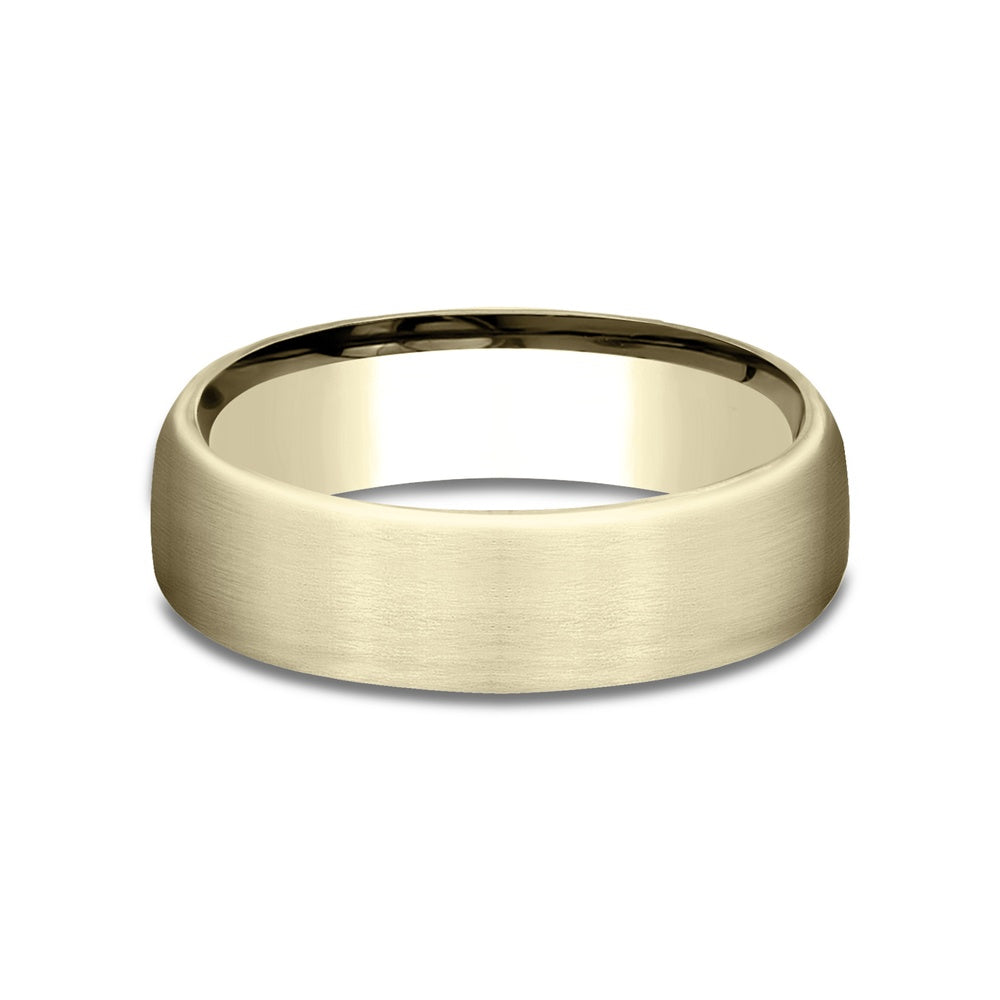 The Genesis Men's Wedding Band in 14K Yellow Gold - 6.5mm Width by Benchmark