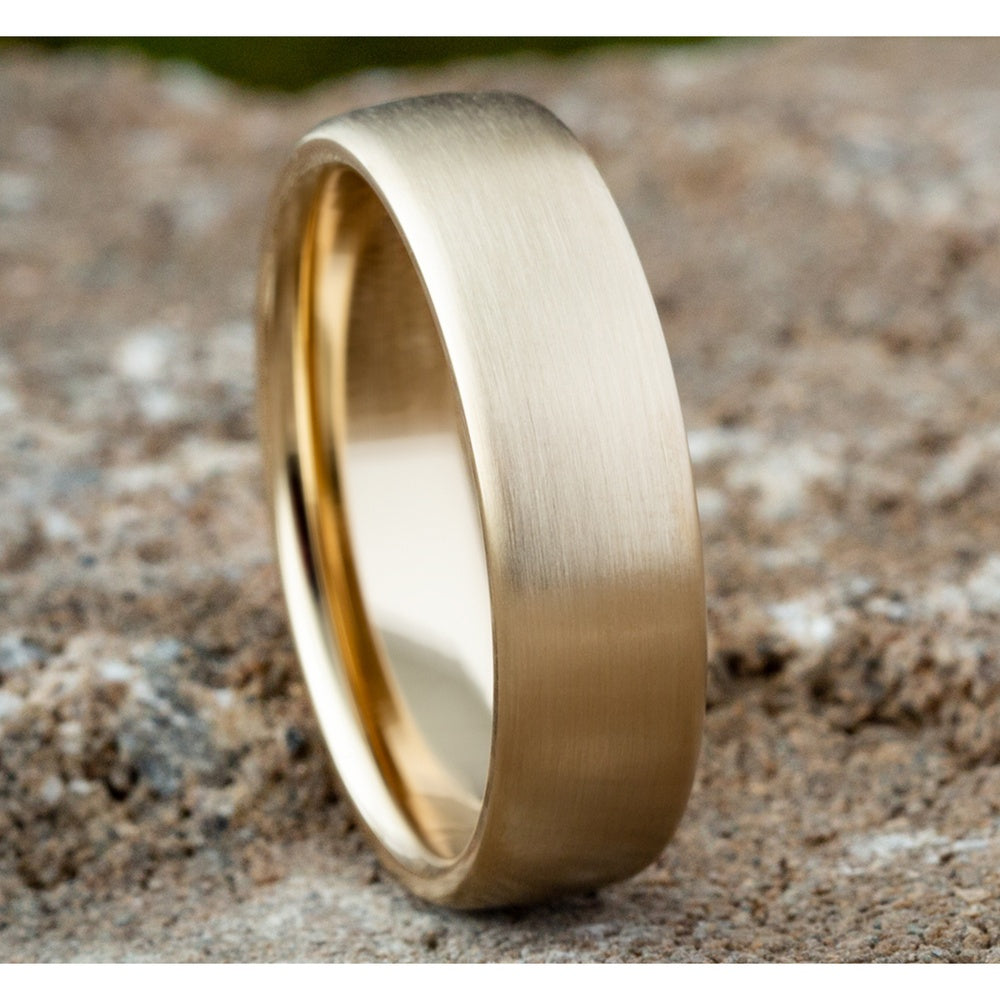The Genesis Men's Wedding Band in 14K Yellow Gold - 6.5mm Width by Benchmark