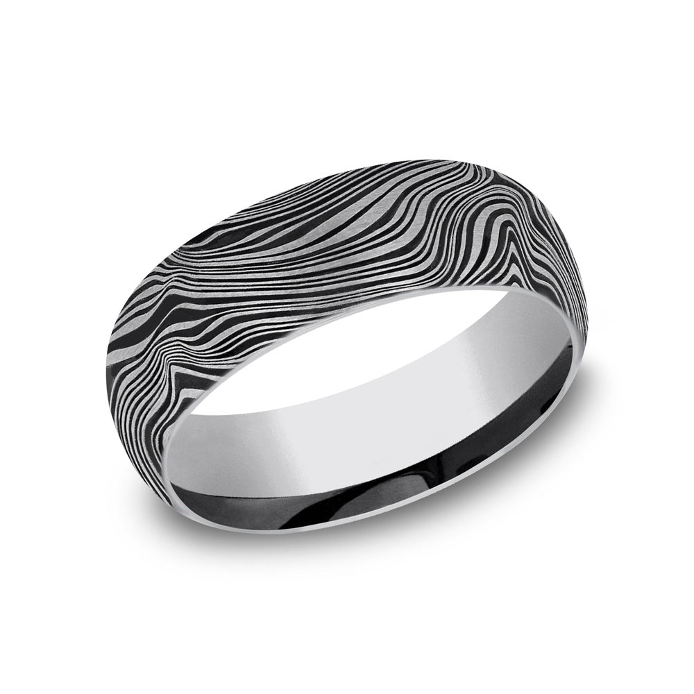 The Gladiator Men's Wedding Band in Tungsten - 8mm Width by Forge