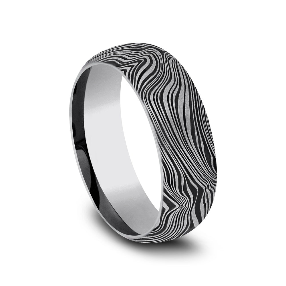The Gladiator Men's Wedding Band in Tungsten - 8mm Width by Forge