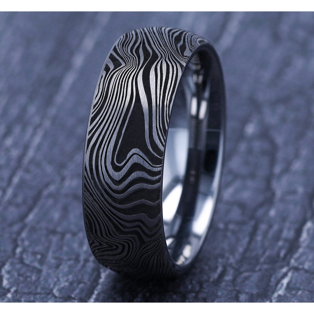 The Gladiator Men's Wedding Band in Tungsten - 8mm Width by Forge