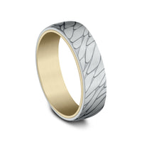 The Goodman Men's Wedding Band in 14K Yellow and White Gold - 6.5mm Width by Benchmark