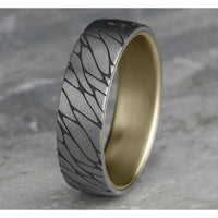 The Goodman Men's Wedding Band in 14K Yellow and White Gold - 6.5mm Width by Benchmark