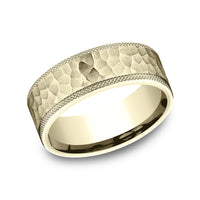 The Griffin Men's Wedding Band in 14K Yellow Gold - 8mm Width by Benchmark