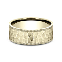 The Griffin Men's Wedding Band in 14K Yellow Gold - 8mm Width by Benchmark