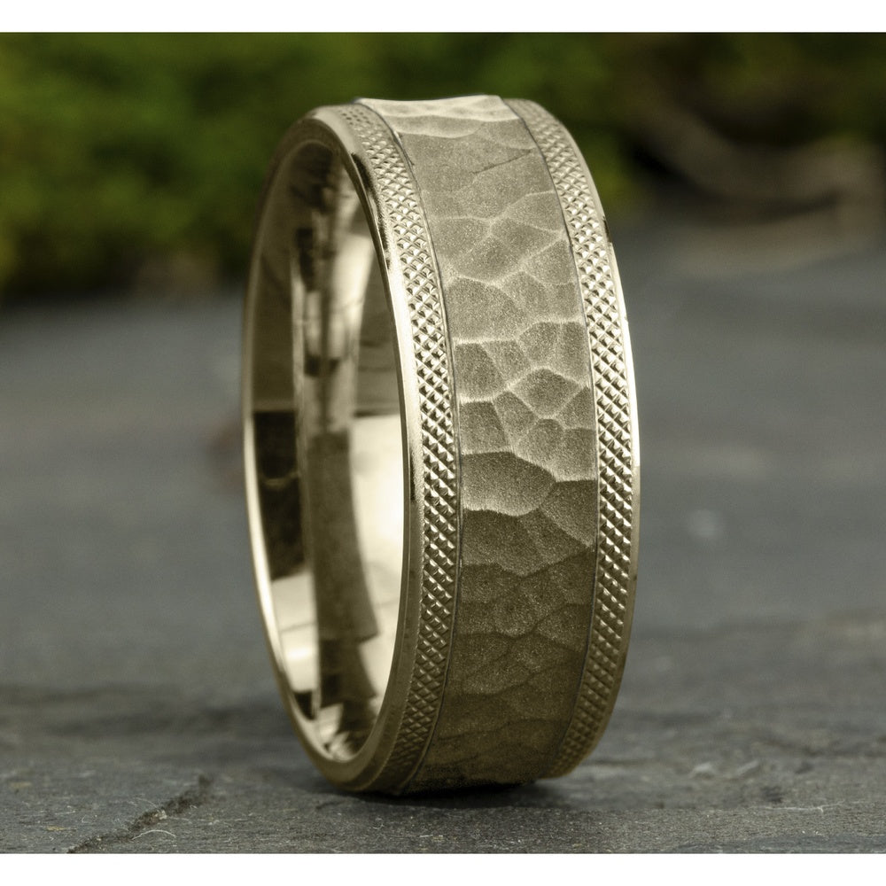 The Griffin Men's Wedding Band in 14K Yellow Gold - 8mm Width by Benchmark
