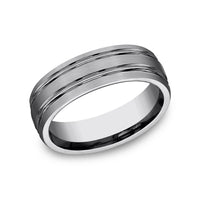The Groom Men's Wedding Band in Tungsten - 7mm Width by Forge