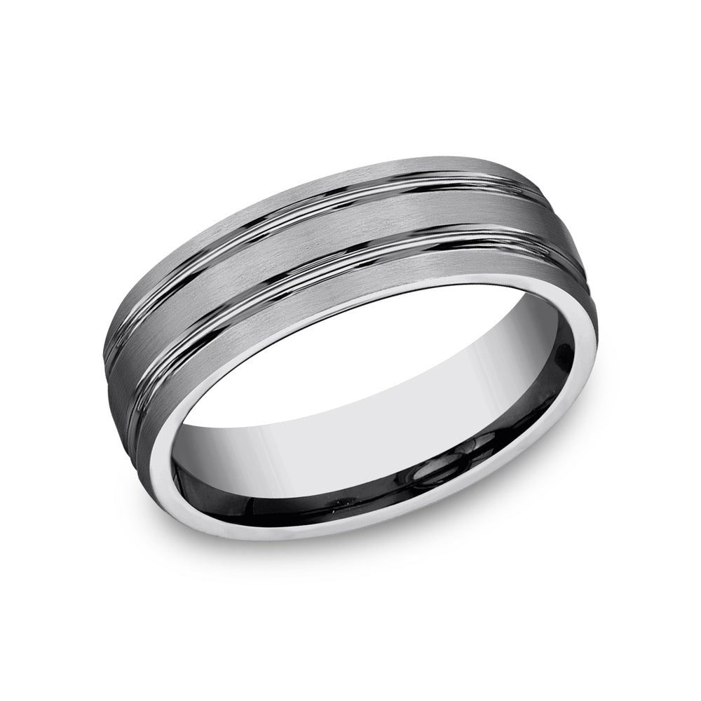 The Groom Men's Wedding Band in Tungsten - 7mm Width by Forge