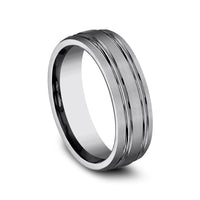 The Groom Men's Wedding Band in Tungsten - 7mm Width by Forge