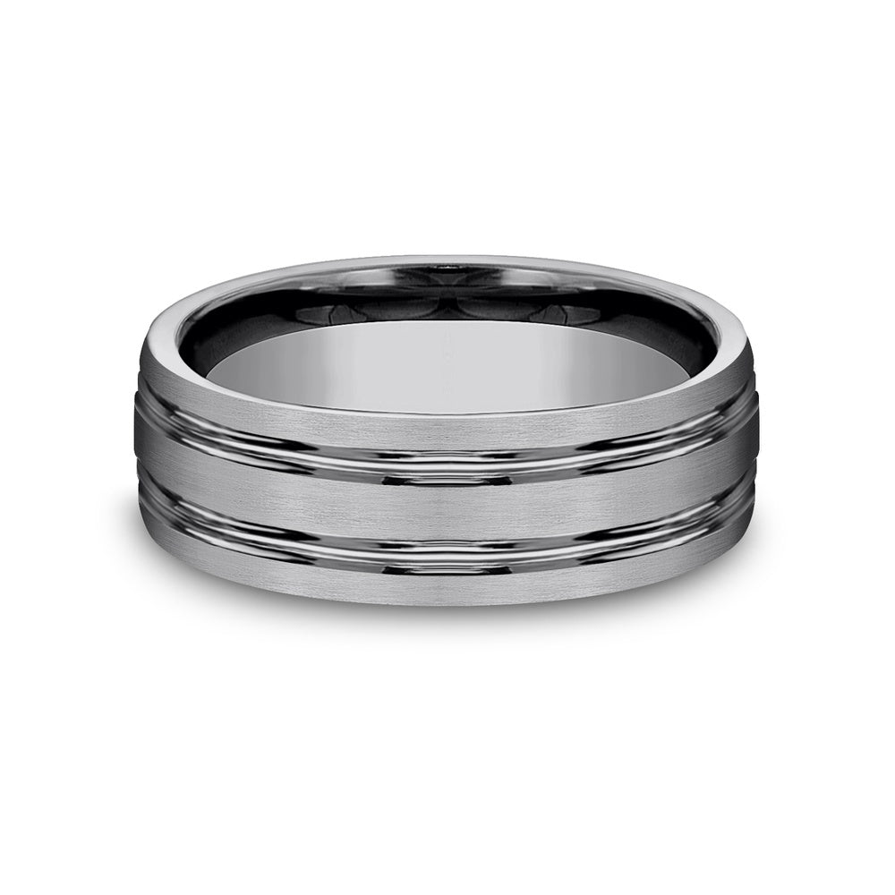 The Groom Men's Wedding Band in Tungsten - 7mm Width by Forge