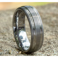 The Groom Men's Wedding Band in Tungsten - 7mm Width by Forge