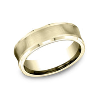 The Grotto Men's Wedding Band in 14K Yellow Gold - 7.5mm Width by Benchmark