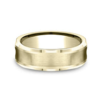 The Grotto Men's Wedding Band in 14K Yellow Gold - 7.5mm Width by Benchmark