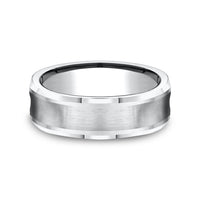 The Grotto Men's Wedding Band in White Cobalt - 7.5mm Width by Forge