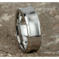 The Grotto Men's Wedding Band in White Cobalt - 7.5mm Width by Forge