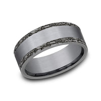 The Hadrian Men's Wedding Band in Grey Tantalum - 7mm Width by Tantalum