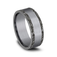 The Hadrian Men's Wedding Band in Grey Tantalum - 7mm Width by Tantalum